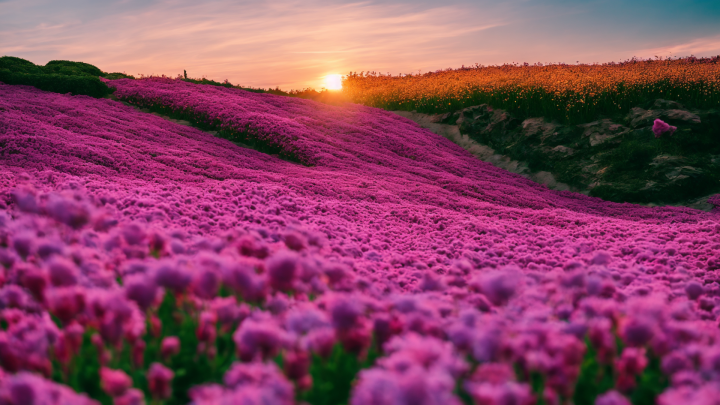 美丽花海风景图片高清壁纸