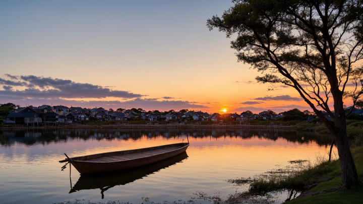 唯美落日黄昏前夕美景图片